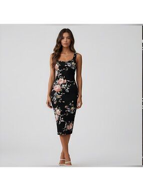 Boho Bodycon Floral Print Cami Dress